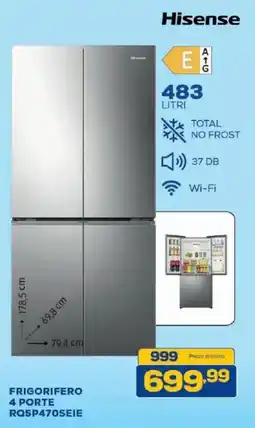 Euronics Bruno Hisense frigorifero 4 porte offerta