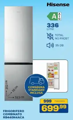 Euronics Bruno Hisense frigorifero combinato offerta