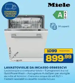 Euronics Bruno Lavastoviglie da incasso Miele offerta