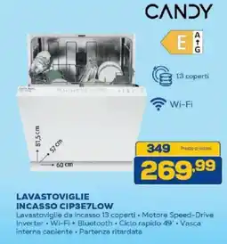 Euronics Bruno Candy lavastoviglie incasso cip3e7low offerta