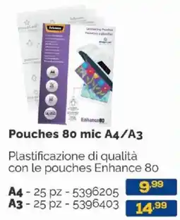Euronics Bruno Pouches 80 mic A4/A3 offerta
