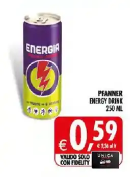 Deco Iperstore Pfanner energy drink offerta