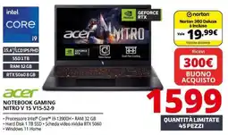 Comet Acer Notebook Gaming Nitro V 15 V15-52-9 offerta