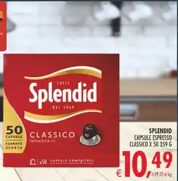 Deco Iperstore Splendid Capsule Espresso Classico offerta