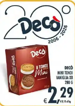 Deco Iperstore Decò Mini Tondi Vaniglia offerta