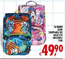 Deco Iperstore SJ Gang Zaino Sdoppiabile Big Magic Flip Unicorno/Tiger offerta