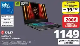 Comet msi NOTEBOOK CYBORG 15 B2RWEKG offerta