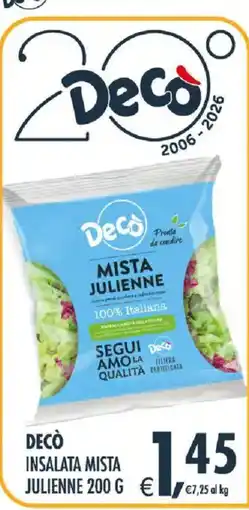 Deco Iperstore Decò insalata mista julienne offerta