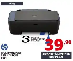 Comet hp multifunzione 3 in 1 deskjet 2921 offerta