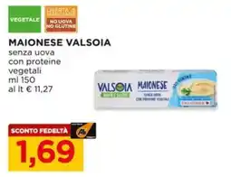 Alì Supermercati Maionese Valsoia senza uova con proteine vegetali offerta