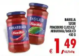 Deco Iperstore Barilla sughi pomodoro classico/arrabbiata/basilico offerta