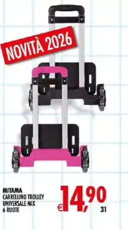 Deco Iperstore Mitama carrellino trolley universale mix 6 ruote offerta