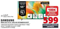 Comet Samsung Mini LED TV 55" UHD 4K offerta