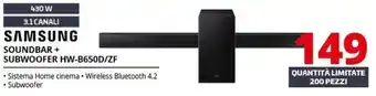Samsung soundbar + subwoofer hw-b650d/zf