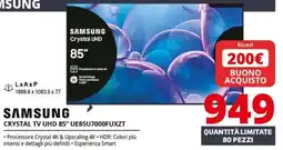 Comet Samsung Crystal UHD 85" TV offerta