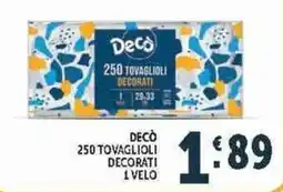 Deco Supermercati Decò tovaglioli decorati offerta