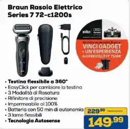 Euronics Bruno Braun Rasoio Elettrico Series 7 72-c1200s offerta