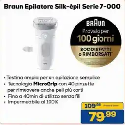 Euronics Bruno Braun Epilatore Silk-épil Serie 7-000 offerta