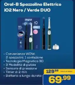Euronics Bruno Oral-B Spazzolino Elettrico iO2 Nero / Verde DUO offerta