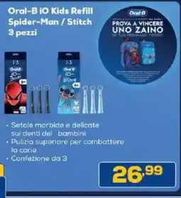 Euronics Bruno Oral-B iO Kids Refill Spider-Man / Stitch offerta