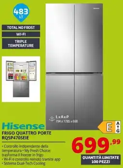 Comet Hisense frigo quattro porte offerta