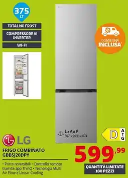 Comet LG Frigo Combinato GBBSJ20DPY offerta