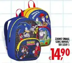 Deco Iperstore Zaino small Sonic/Minnie/Toy Story 5 offerta