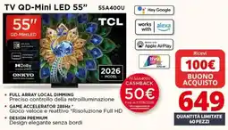 Comet TV QD-Mini LED 55" TCL offerta