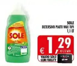 Deco Iperstore Sole detersivo piatti vari tipi offerta