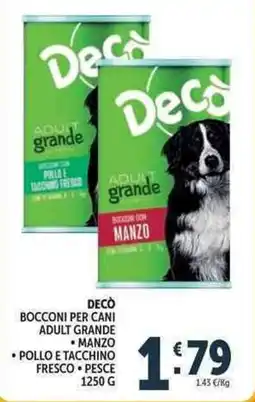Deco Supermercati Decò bocconi per cani adult grande offerta