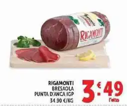 Deco Supermercati Rigamonti bresaola punta d'anca igp offerta