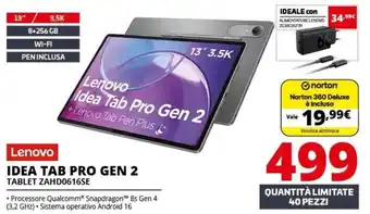 Comet Lenovo Idea Tab Pro Gen 2 offerta