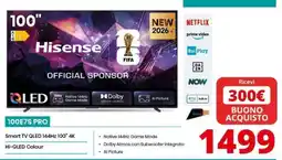 Comet Hisense Smart TV QLED 144Hz 100" 4K offerta