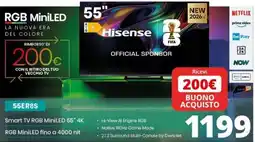 Comet Hisense Smart TV RGB MiniLED 55" 4K offerta