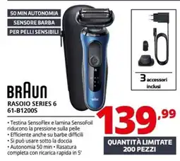 Comet Braun Rasoio Series 6 61-B1200S offerta