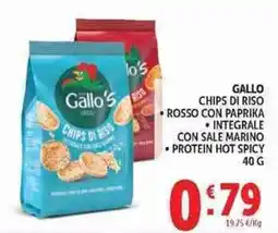 Deco Supermercati Gallo's chips di riso rosso con paprika offerta