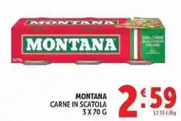 Deco Supermercati Montana carne in scatola offerta