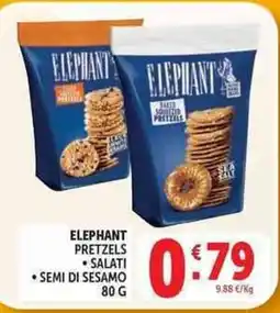 Deco Supermercati Elephant pretzels salati semi di sesamo offerta