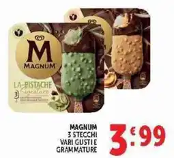 Deco Supermercati Magnum 3 steccchi vari gusti e grammature offerta