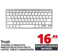 Comet Trust tastiera ultrasottile wireless bluetooth offerta