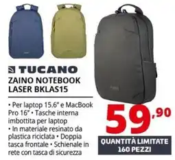 Comet Tucano Zaino Notebook Laser BKLAS15 offerta