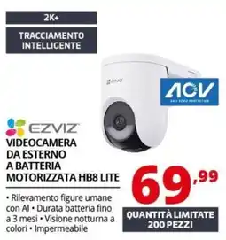Comet Ezviz videocamera da esterno a batteria motorizzata hb8 lite offerta