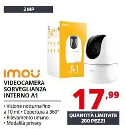 Comet Imou videocamera sorveglianza interno A1 offerta
