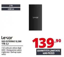 Comet Lexar SSD ESTERNO SL300 offerta