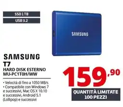 Comet Samsung T7 Hard Disk Esterno offerta