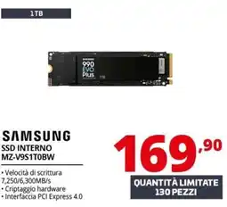 Comet Samsung SSD interno MZ-V9S1T0BW offerta