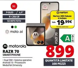 Comet motorola RAZR 70 SMARTPHONE offerta