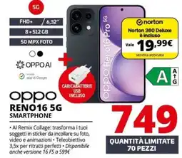 Comet oppo RENO16 5G SMARTPHONE offerta