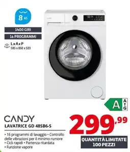 Comet Candy lavatrice gd 48sb6-s offerta