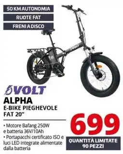 Comet Volt Alpha e-bike pieghevole fat 20" offerta